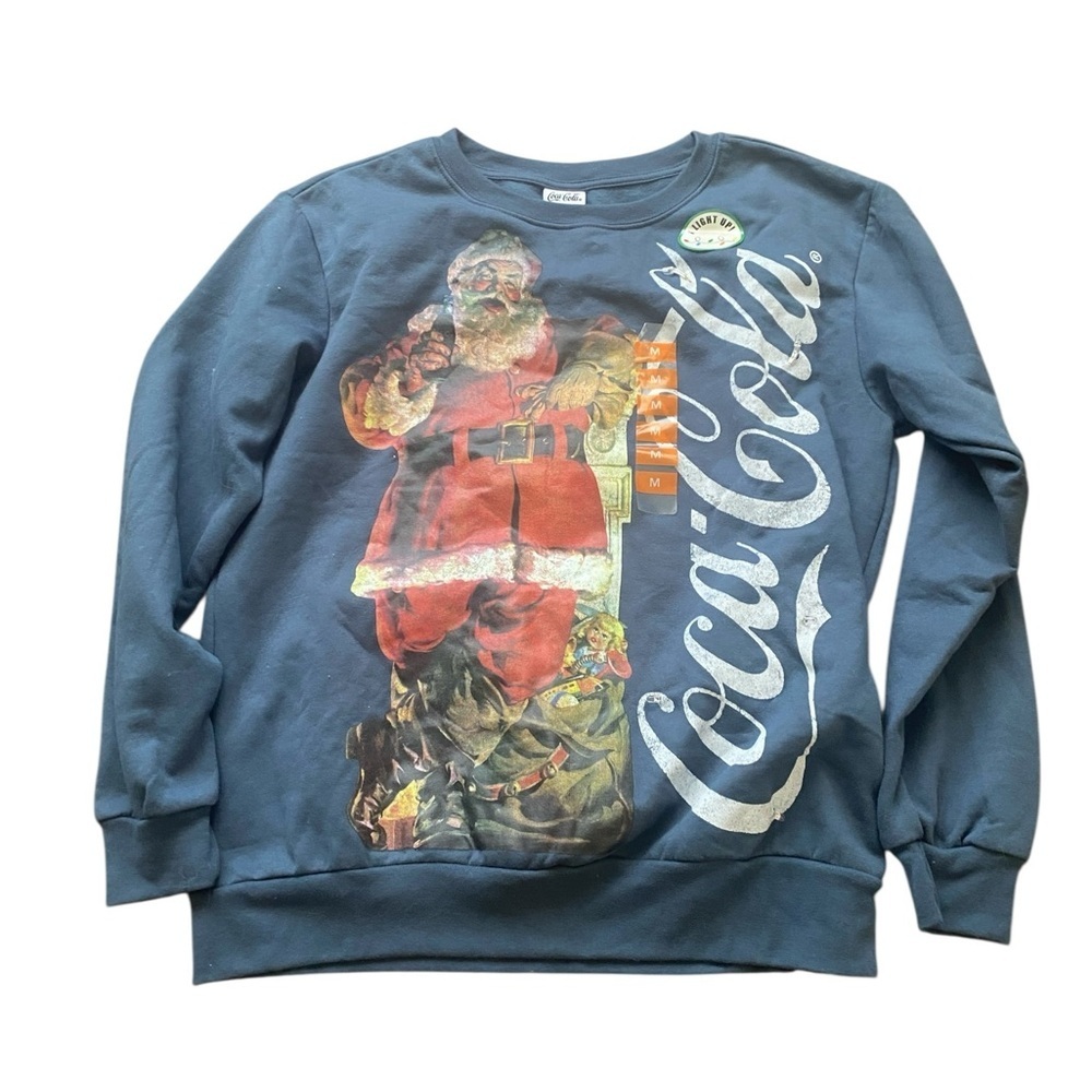 Freeze Blue Coca Cola Santa Crewneck Sweater
